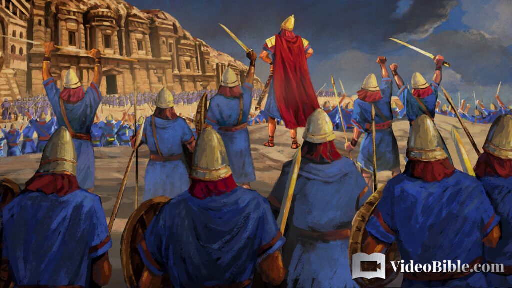Army attacking the Fortress of Sela Edomites