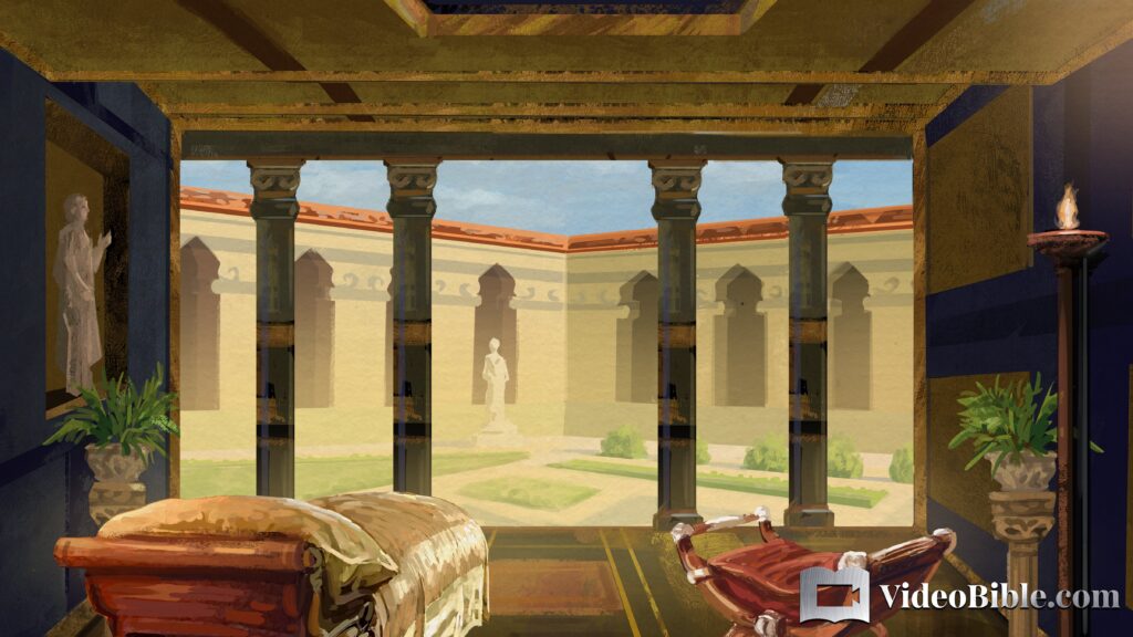 empty room in a wealthy Roman house first century